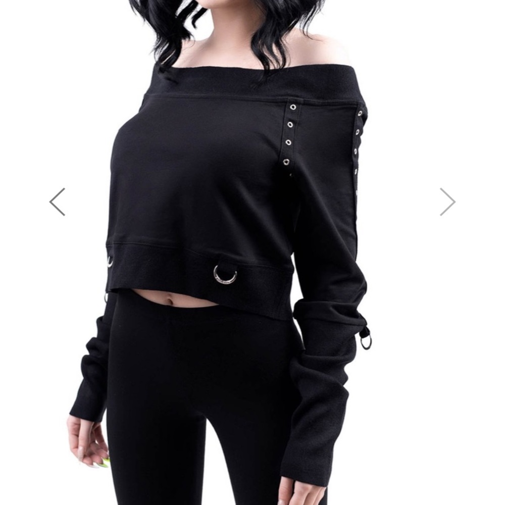 Killstar Cropped Long Sleeved Shirt